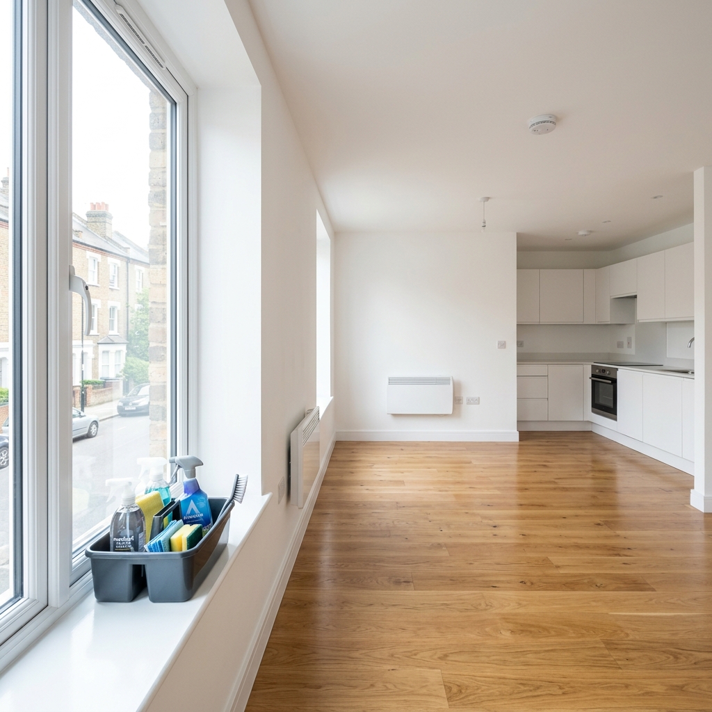 Property maintenance cleaning preparation in a UK rental property